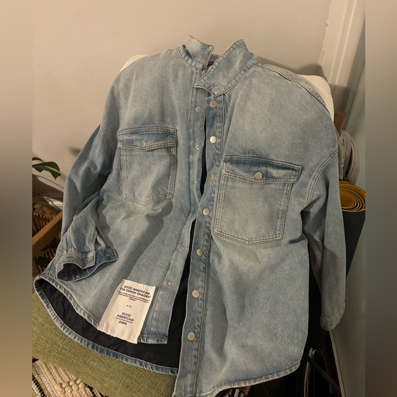 Zara & Good American Denim Shacket NWT Stunning and Rare!! - Picture 3 of 4
